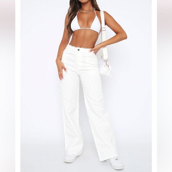Watch Me Work Pants White - Picture 1 of 14